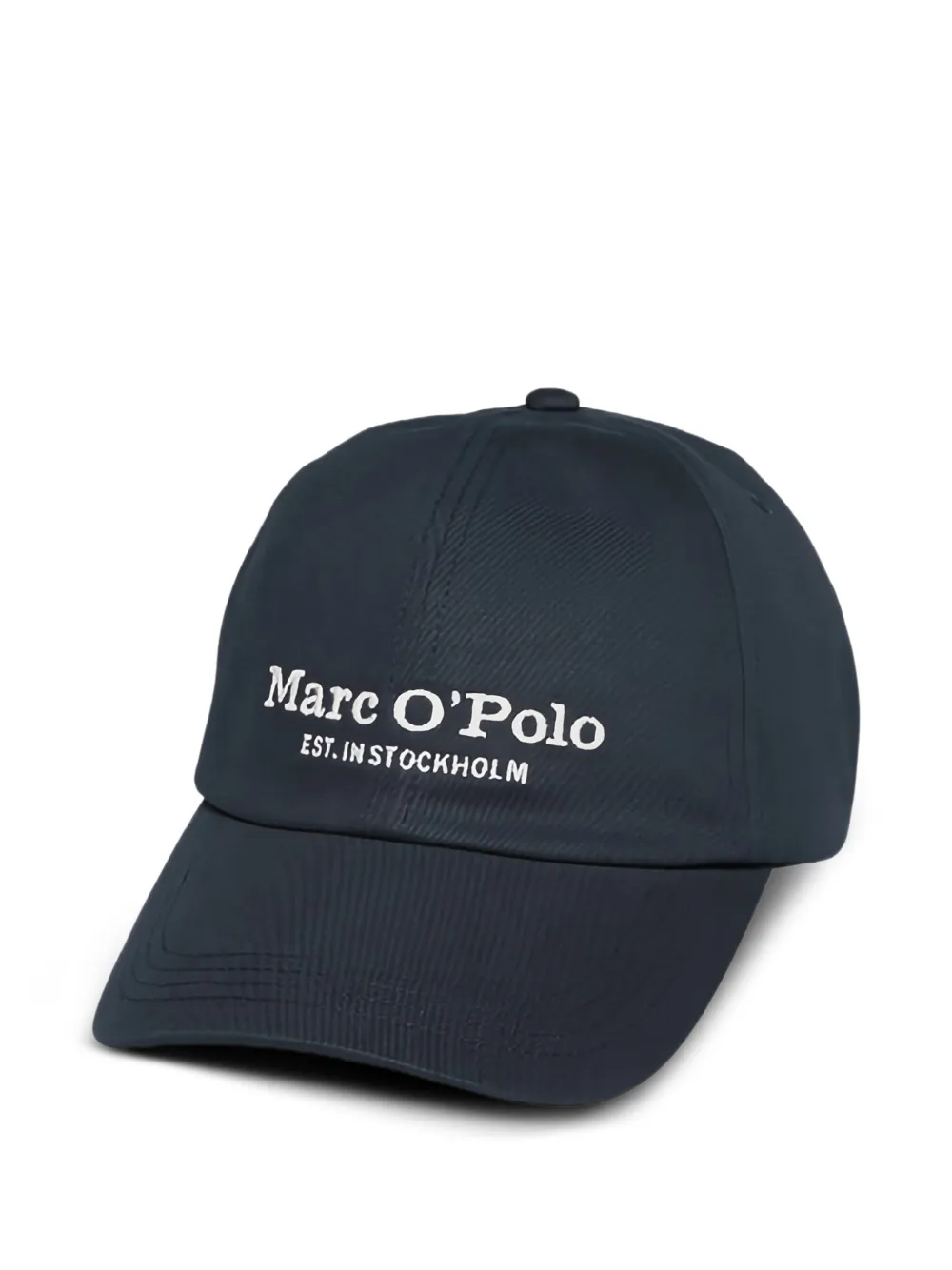 Marc O'Polo Pet met geborduurd logo Blauw
