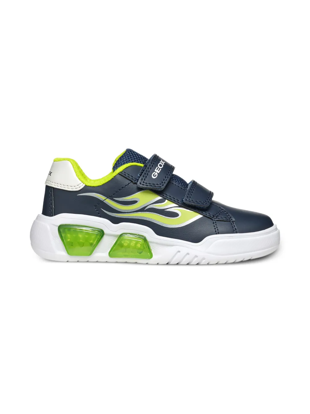 Geox Kids flame-printed sporty sneakers Blue