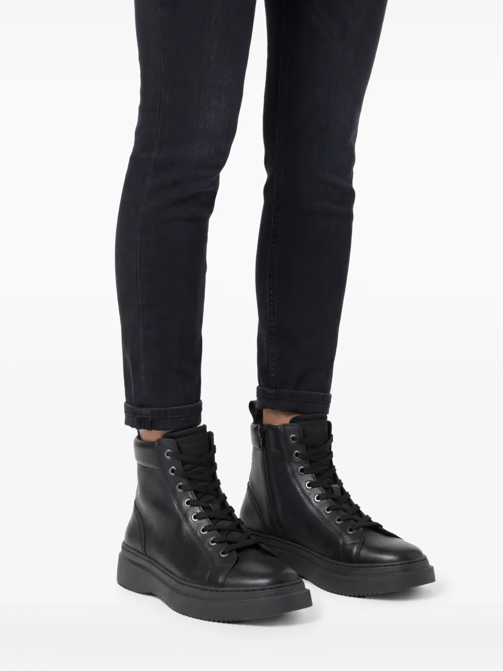 Marc O'Polo Algot leren laarzen Zwart