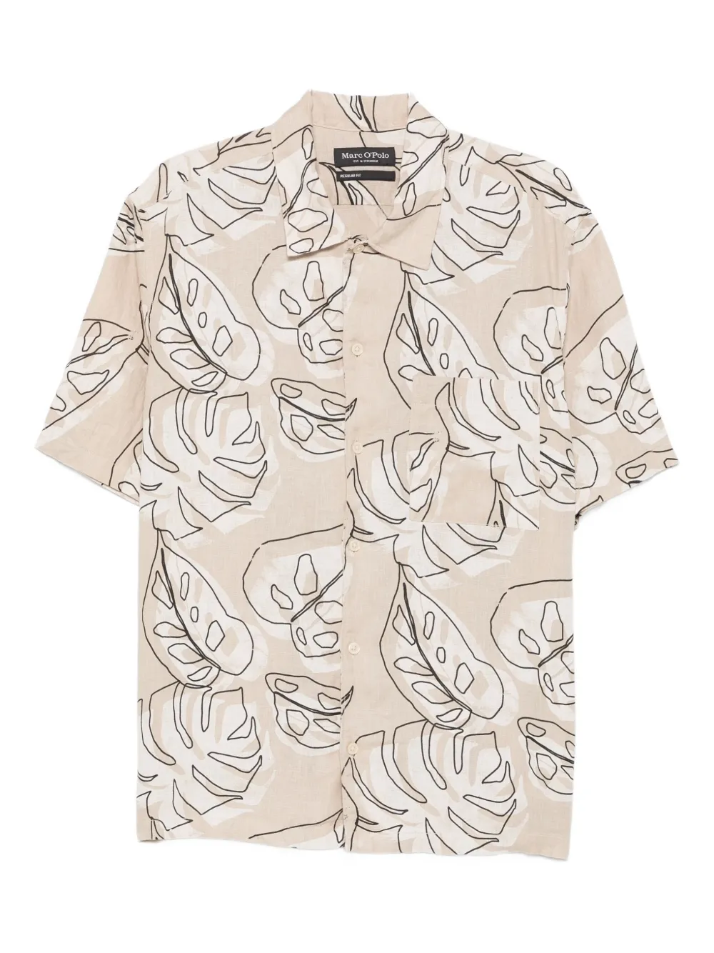 Marc O'Polo leaf-print button-fastening shirt - ニュートラル Marc O'Polo leaf-print button-fastening shirt - ニュートラル