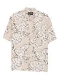 Marc O'Polo leaf-print button-fastening shirt - Neutrals