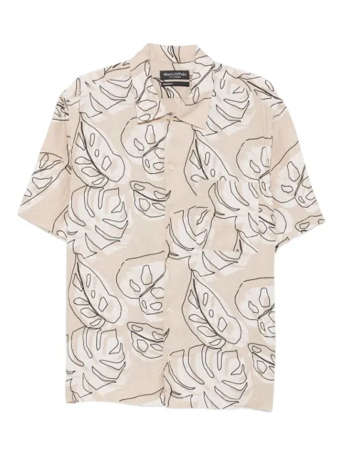 Marc O'Polo leaf-print button-fastening shirt