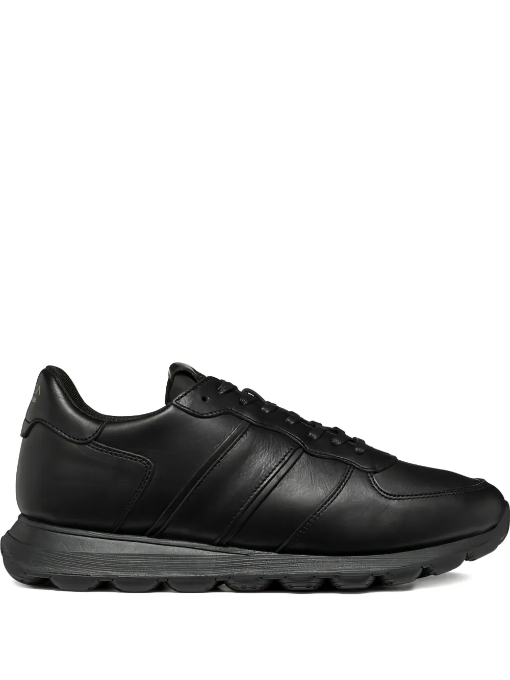 Geox Spherica leather panelled sneakers Black