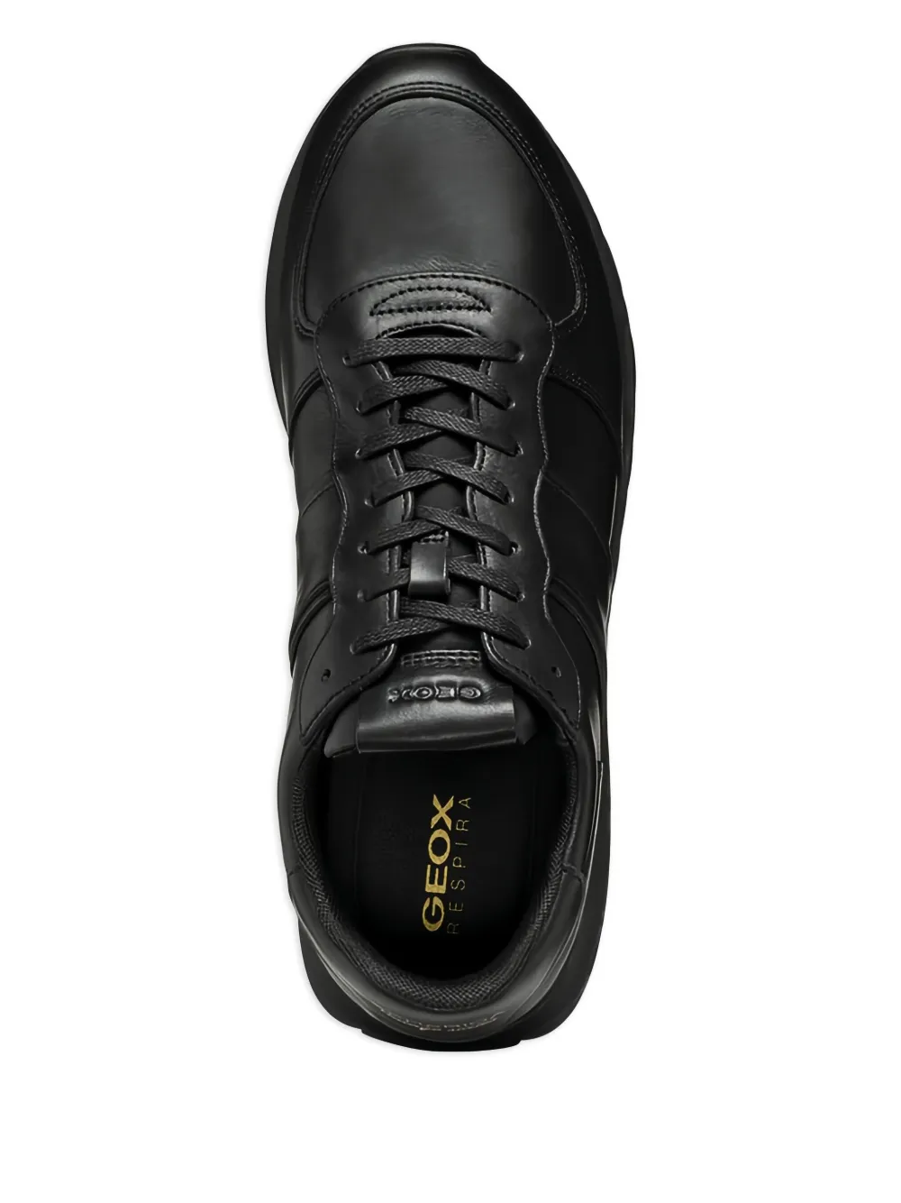 Geox Spherica leather panelled sneakers Black