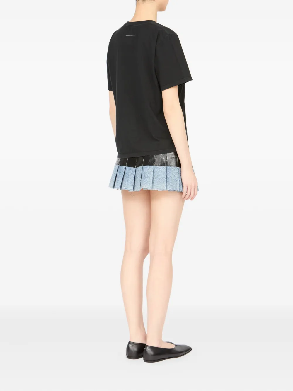 Mm6 Maison Margiela Logo Cotton T-shirt In Black