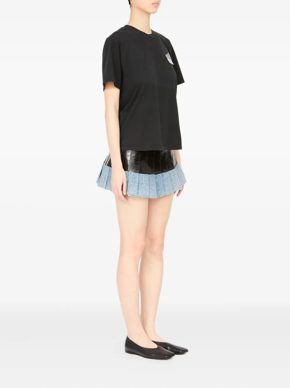Mm6 Maison Margiela Logo Cotton T-shirt In Black