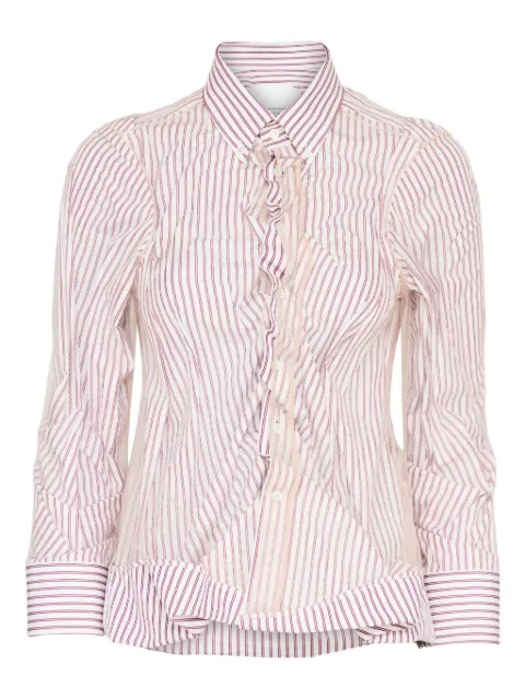 Maison Margiela striped ruffled shirt