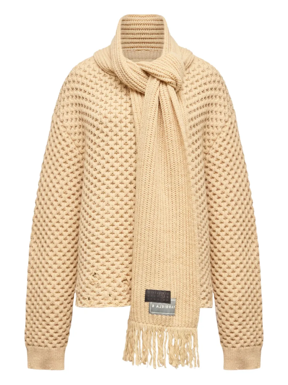 MM6 Maison Margiela Grofgebreide trui Beige