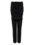 MM6 Maison Margiela draped-layer trousers - Black