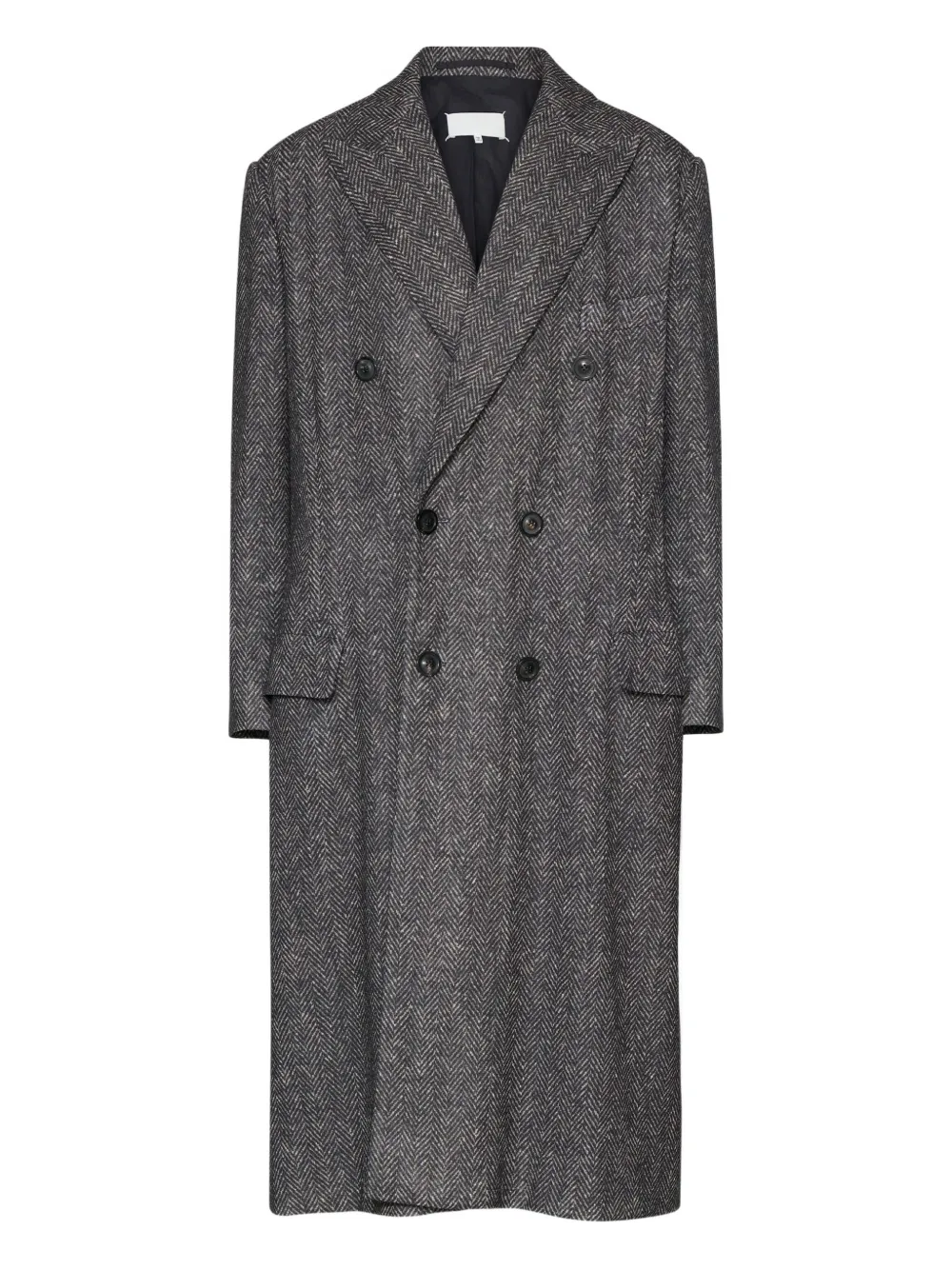 Maison Margiela ヘリンボーン ダブルコート - グレー Maison Margiela ヘリンボーン ダブルコート - グレー