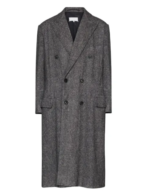 Maison Margiela herringbone double-breasted coat