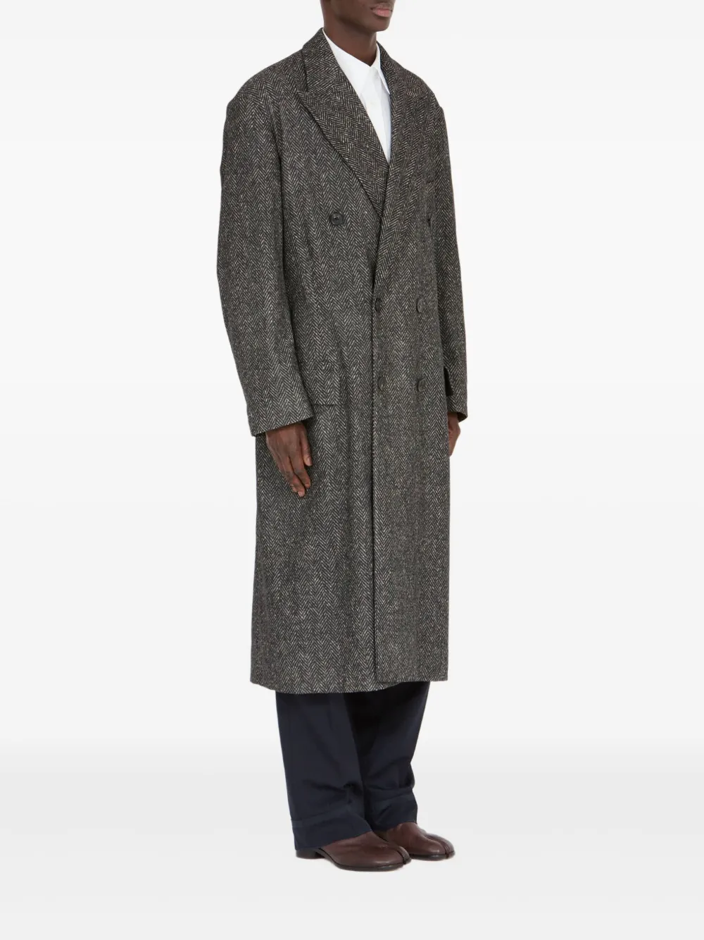 Maison Margiela Jas met visgraatpatroon Grijs