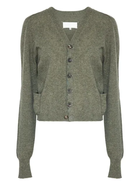 Maison Margiela cárdigan de lana con cuello en V