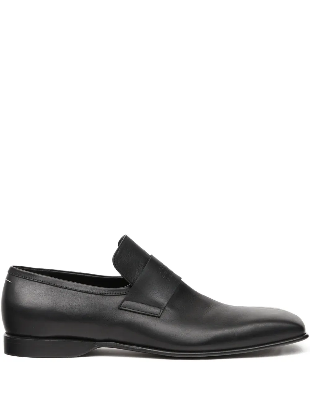 MM6 Maison Margiela leather loafers Black