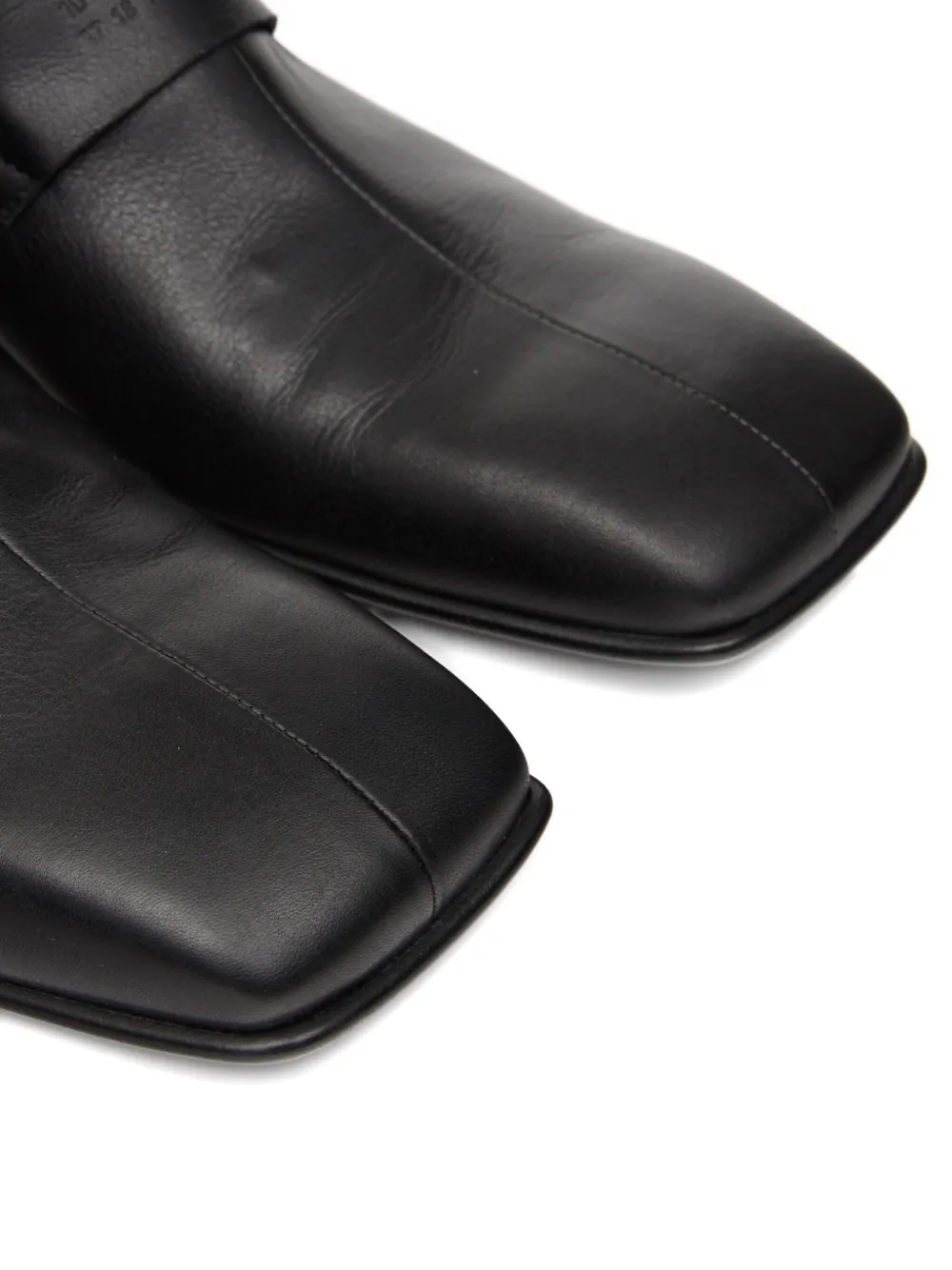 MM6 Maison Margiela leather loafers Black