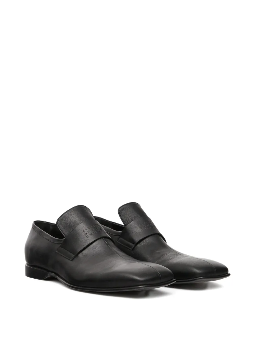 MM6 Maison Margiela leather loafers Black