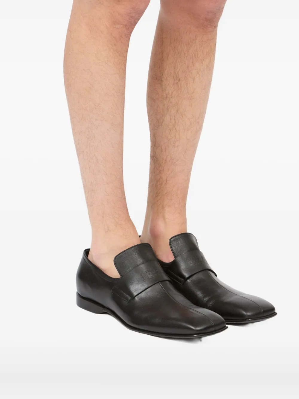 MM6 Maison Margiela leather loafers Black