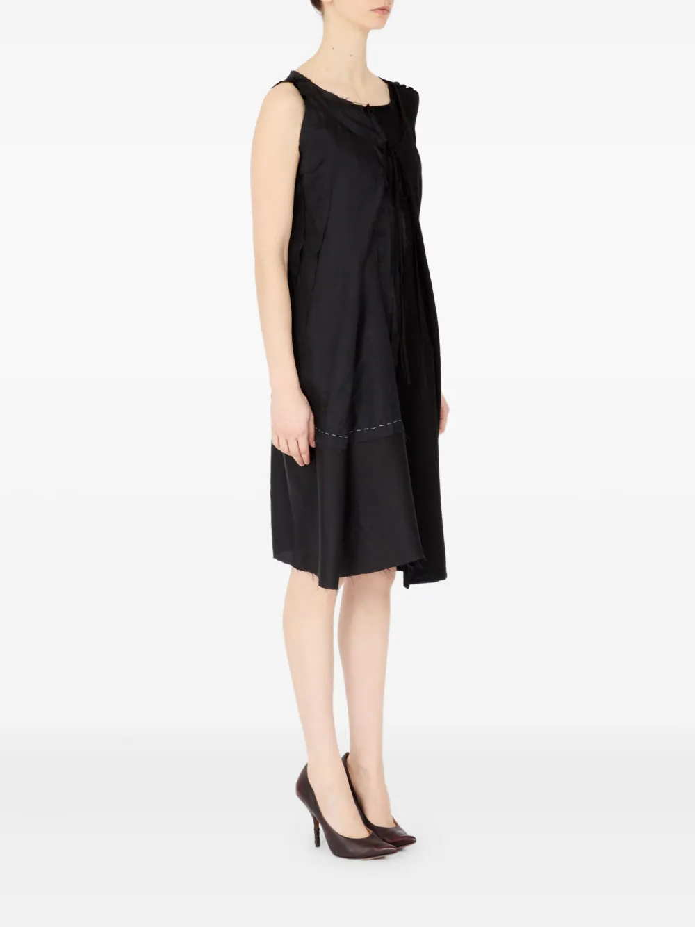 Maison Margiela Midi-jurk van scheerwol Zwart
