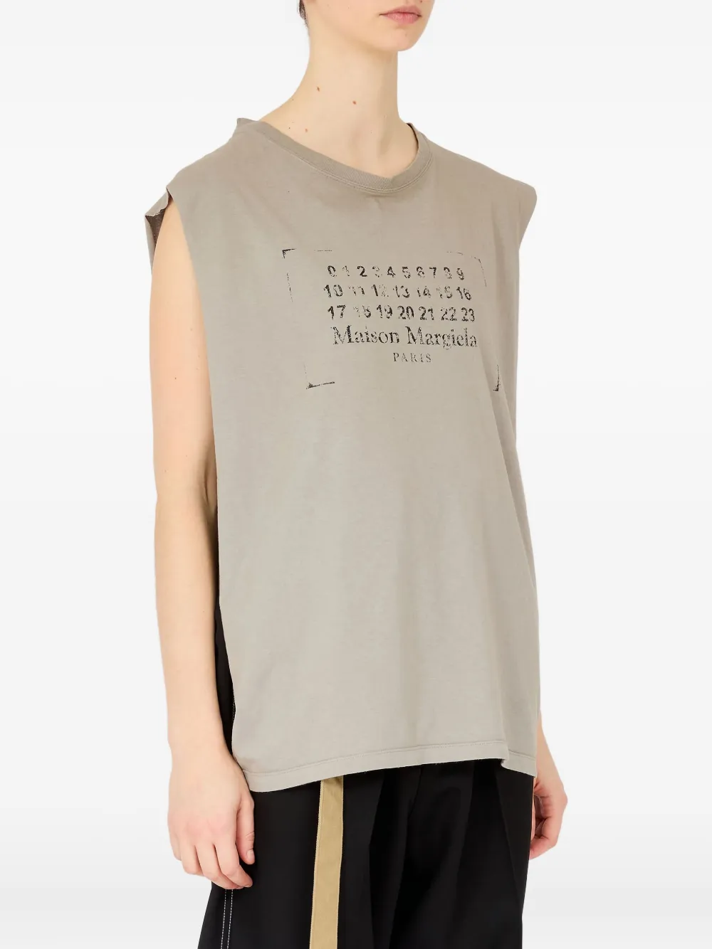Maison Margiela Top met logoprint Grijs