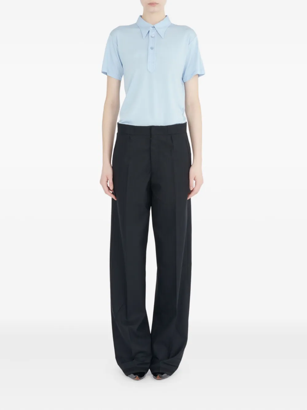 Maison Margiela High waist broeken - Zwart