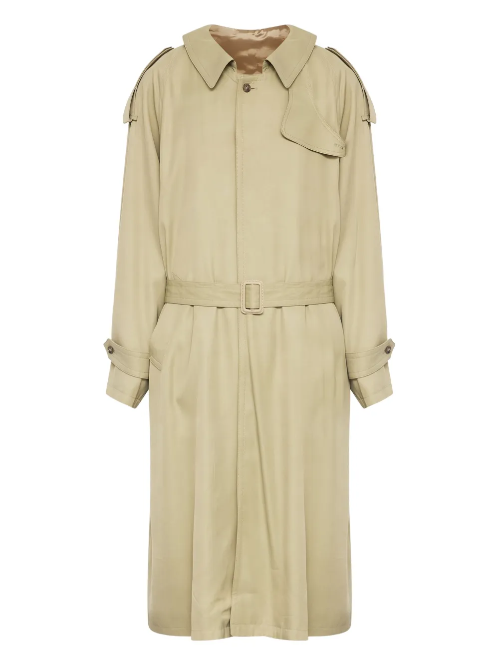 Mm6 Maison Margiela Belted Trench Coat In Neutral
