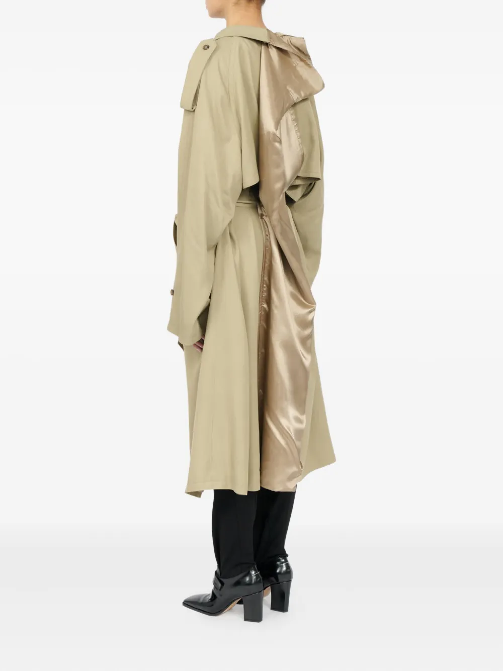 Mm6 Maison Margiela Belted Trench Coat In Neutral