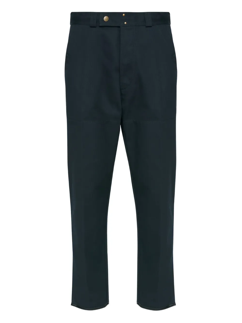 Maison Margiela High waist broek met toelopende pijpen Blauw