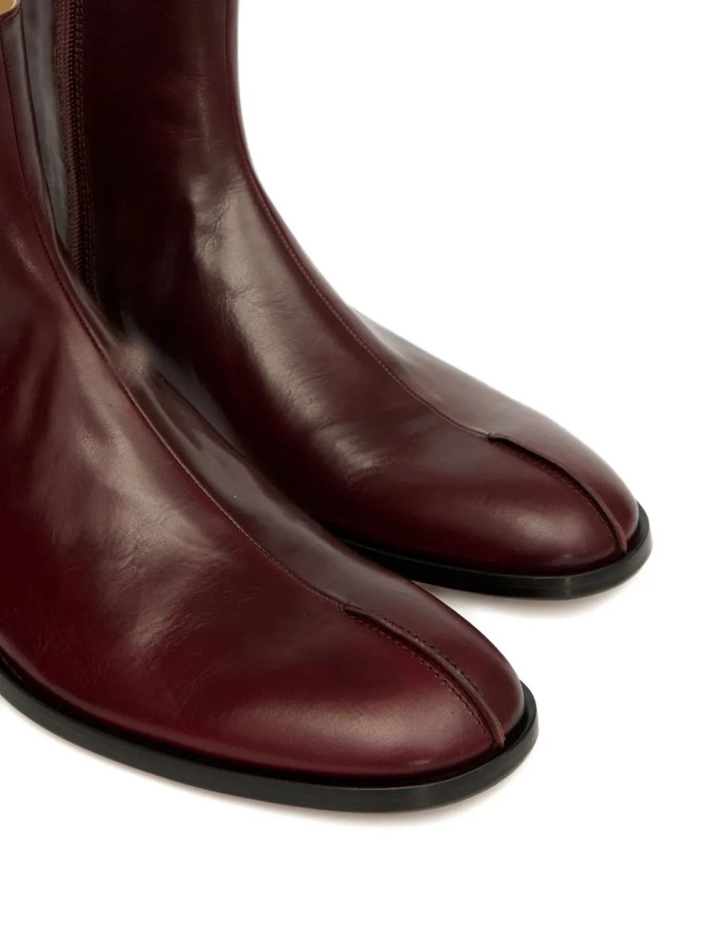 MM6 Maison Margiela leather ankle boots Brown