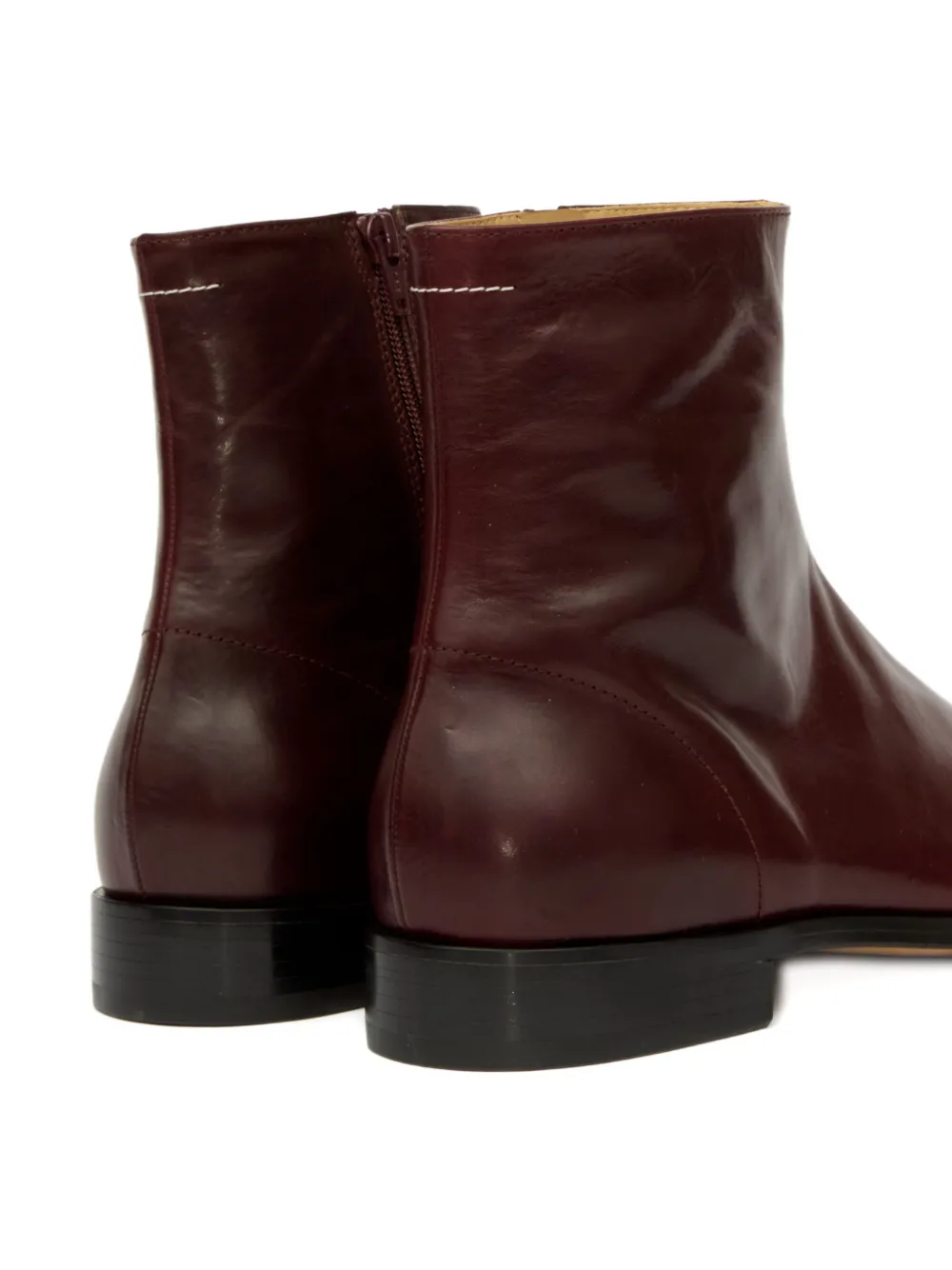 MM6 Maison Margiela leather ankle boots Brown