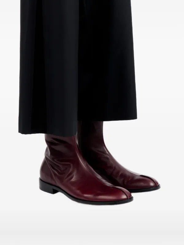 MM6 Maison Margiela レザー アンクルブーツ | ブラウン