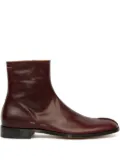 MM6 Maison Margiela leather ankle boots - Brown