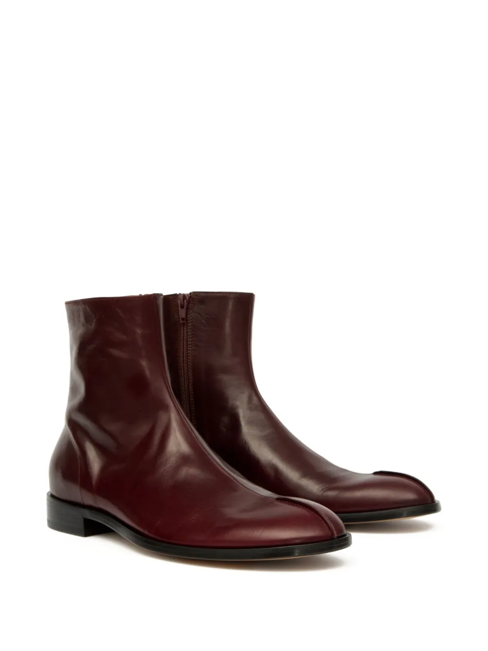 MM6 Maison Margiela leather ankle boots Brown