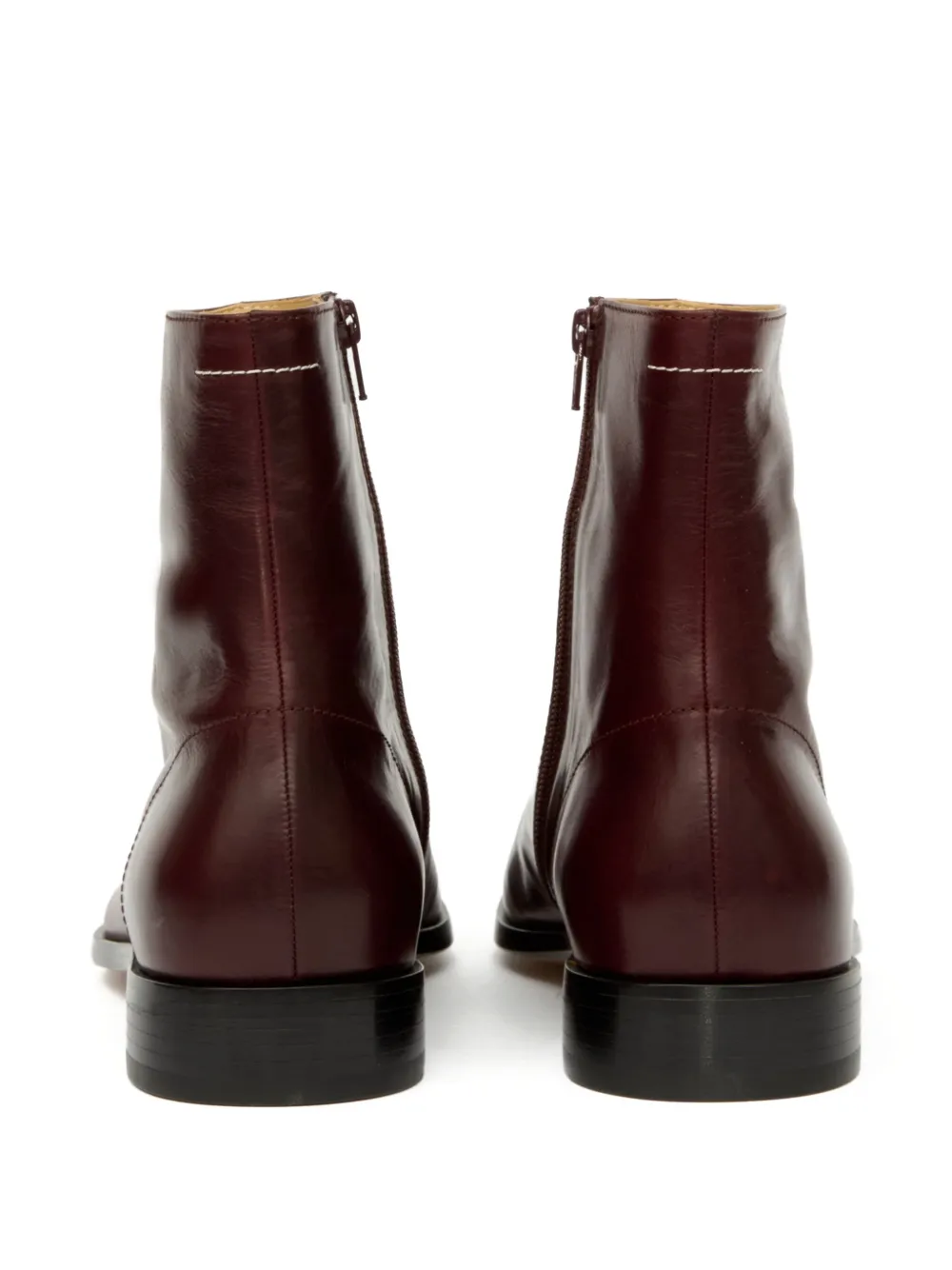 MM6 Maison Margiela leather ankle boots Brown