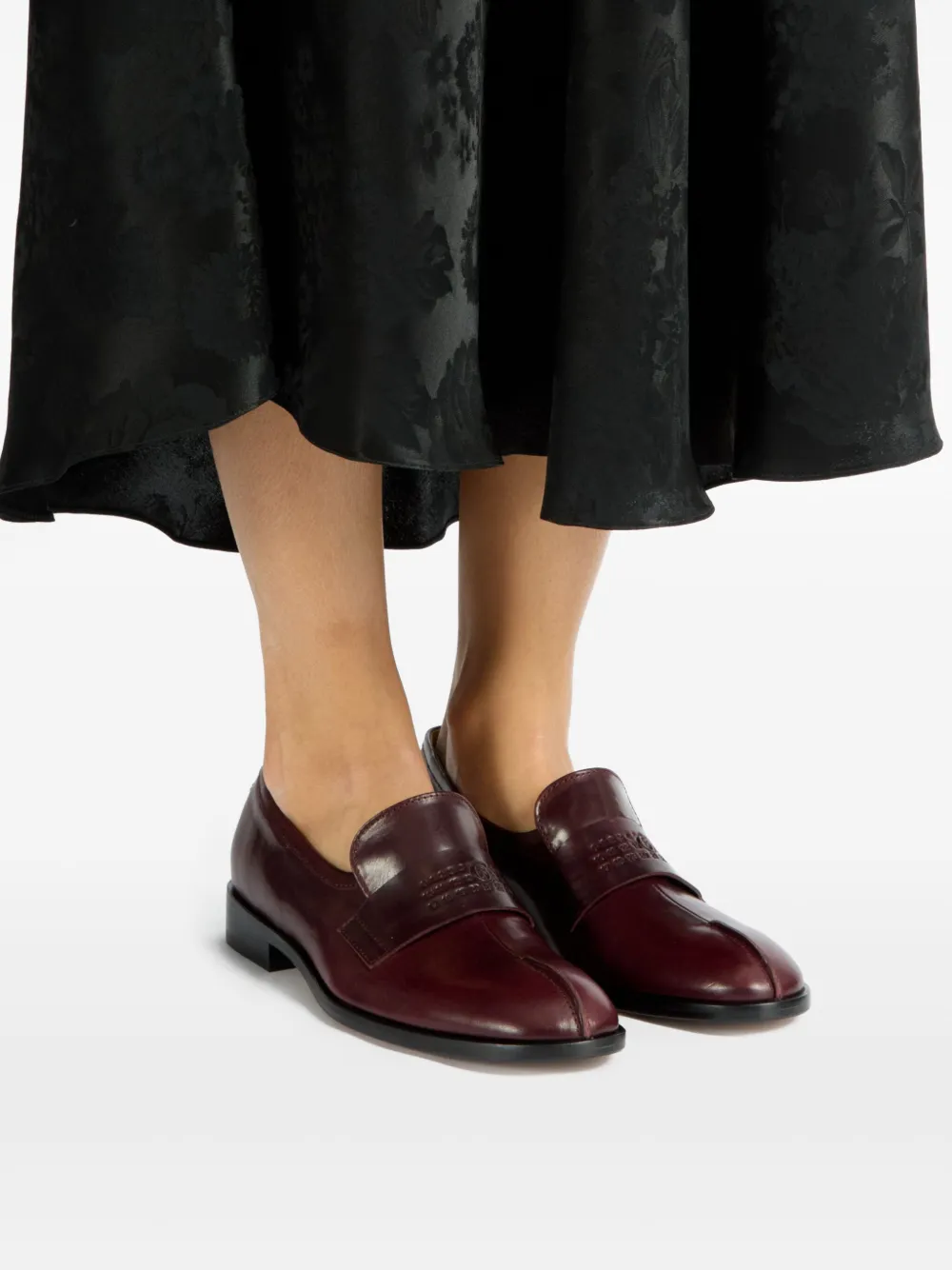 MM6 Maison Margiela レザーローファー | レッド | FARFETCH JP