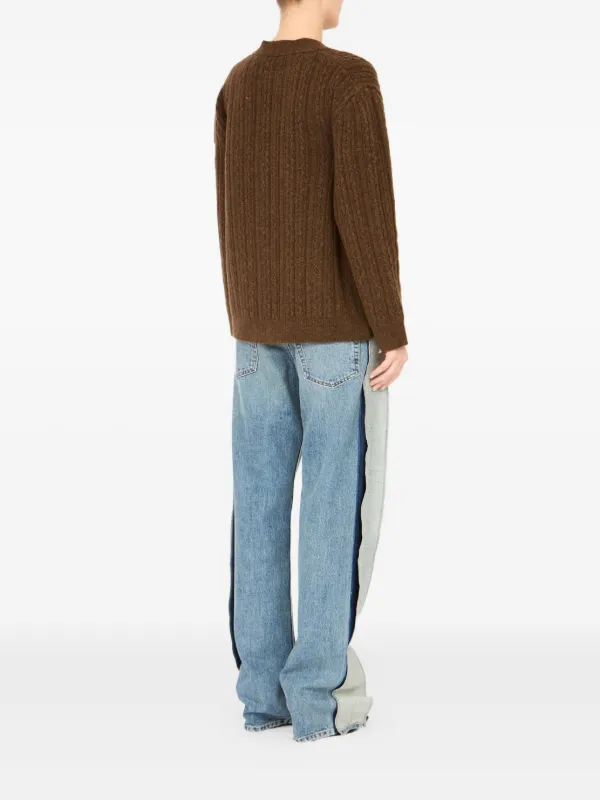 MM6 Maison Margiela リブ カーディガン | ブラウン | FARFETCH JP