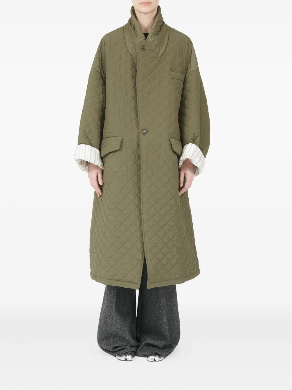 Maison Margiela quilted single-breasted coat | Double Breasted & Peacoats | Image 2
