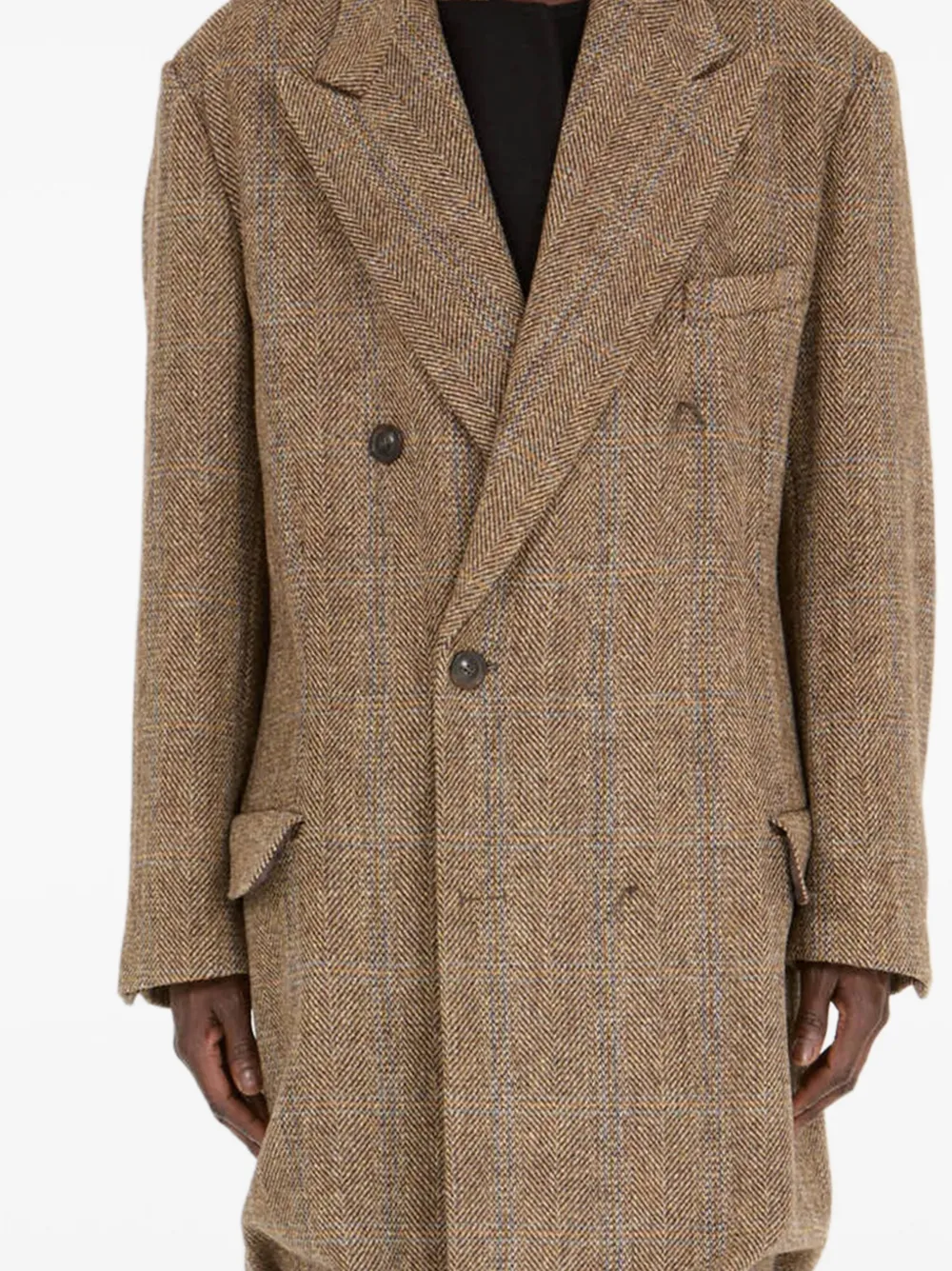 Maison Margiela Jas met visgraatpatroon Bruin