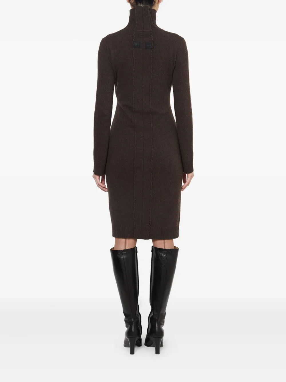 MM6 Maison Margiela Mini-jurk met hoge hals Bruin
