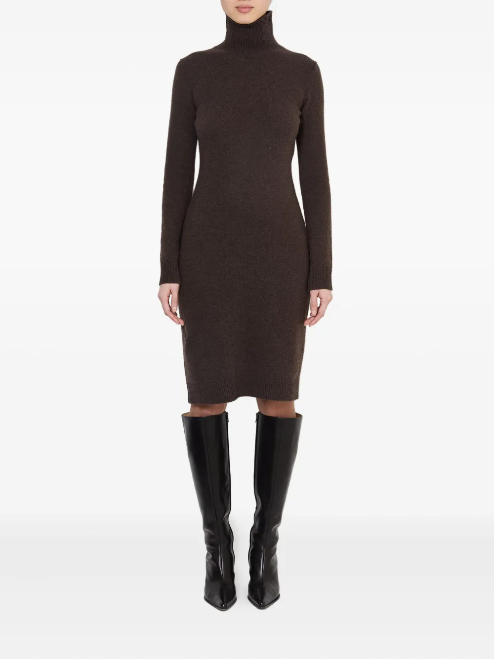MM6 Maison Margiela Mini-jurk met hoge hals Bruin