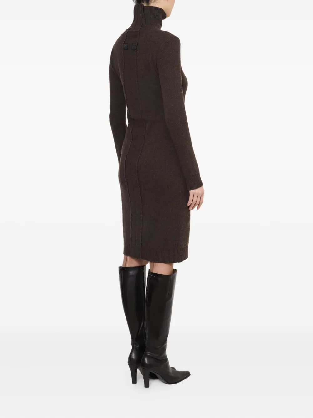 MM6 Maison Margiela Mini-jurk met hoge hals Bruin