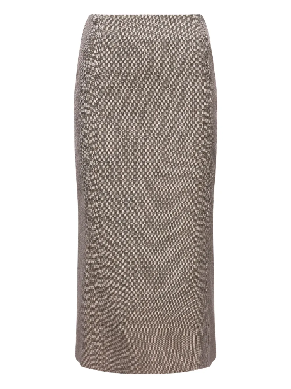 MM6 Maison Margiela rear-slit midi skirt | Brown | Image 1