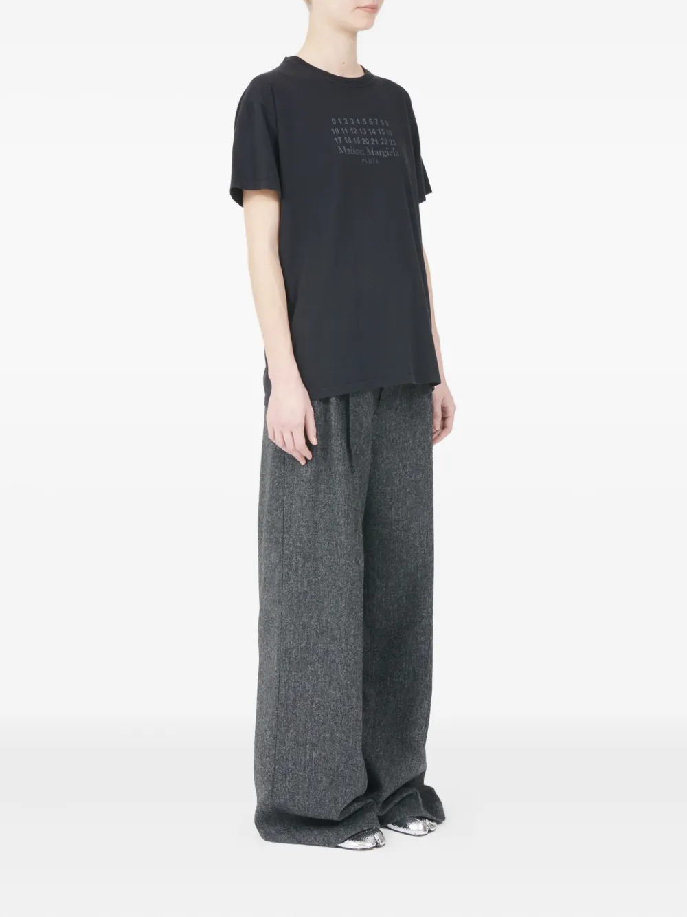 Maison Margiela T-shirt met logo Zwart