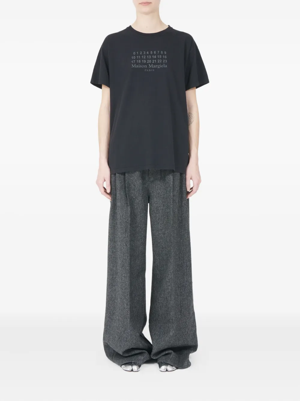 Maison Margiela T-shirt met logo Zwart