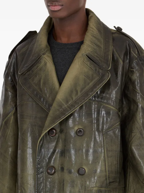 Maison Margiela double-breasted Coat | Green | FARFETCH JO