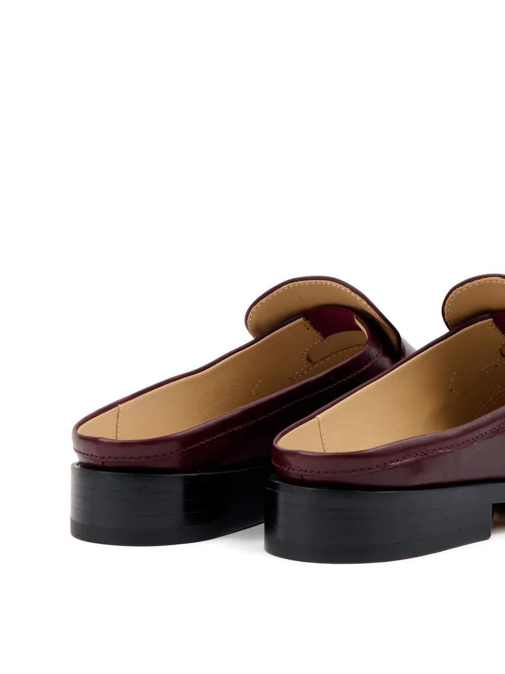 MM6 Maison Margiela loafer-style mules Red