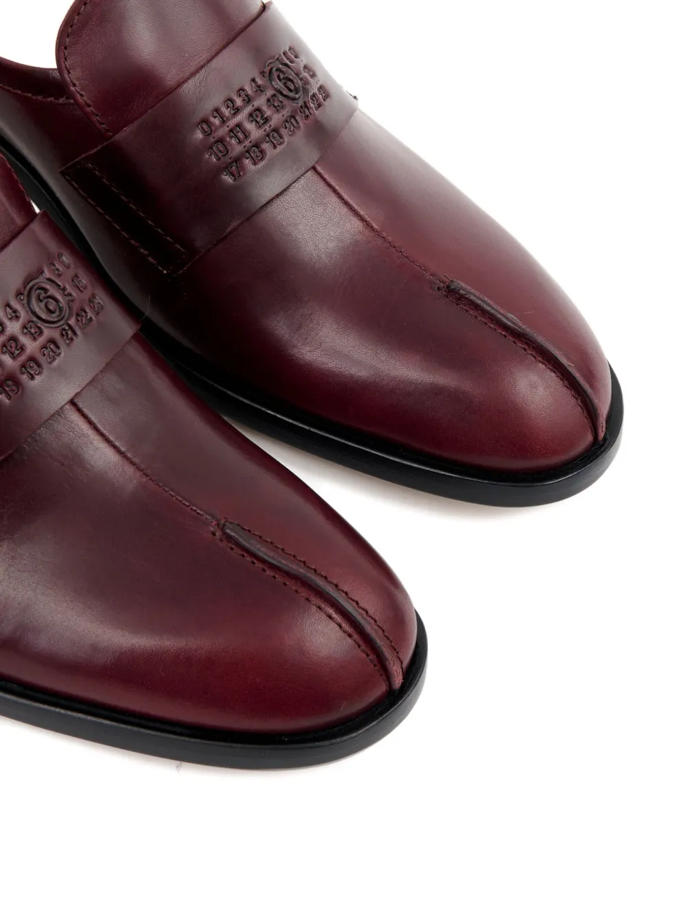 MM6 Maison Margiela loafer-style mules Red