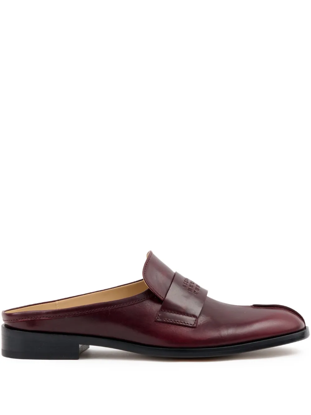 MM6 Maison Margiela loafer-style mules Red