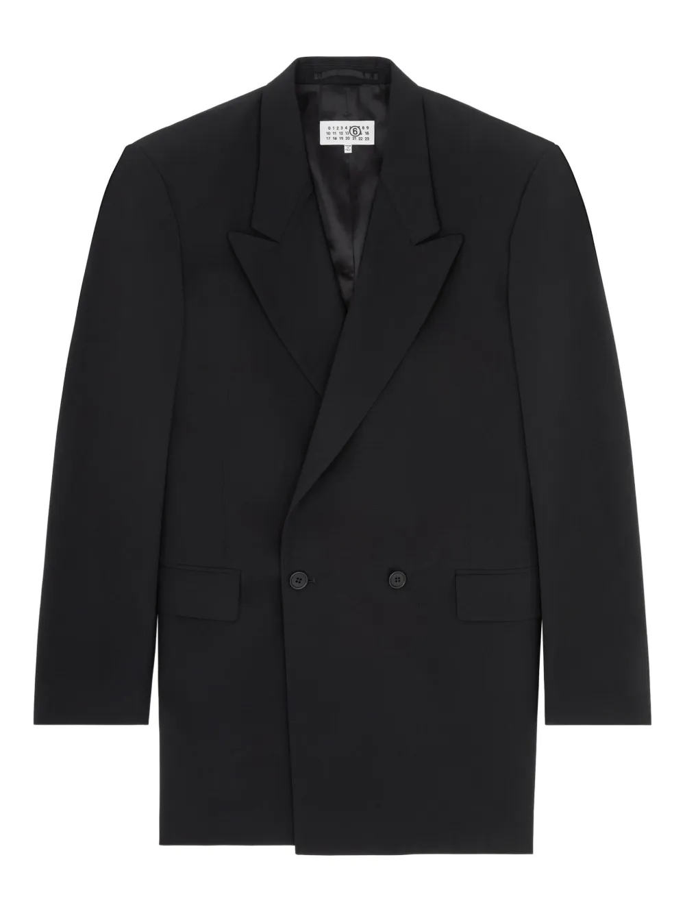 MM6 Maison Margiela double-breasted coat | Black | Image 1