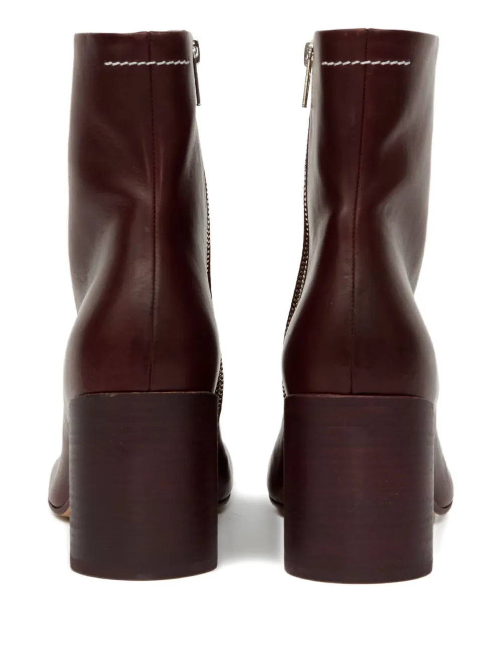 MM6 Maison Margiela 70mm Anatomic Stitch ankle boots Brown