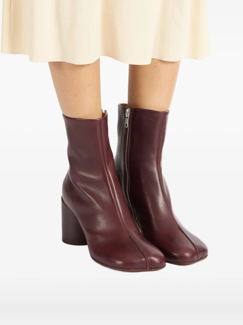 MM6 Maison Margiela 70mm Anatomic Stitch ankle boots Brown